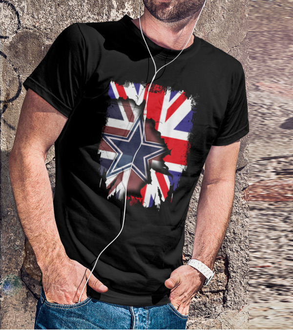 United Kingdom Dallas Cowboys Union Jack Star Combination T-Shirt
