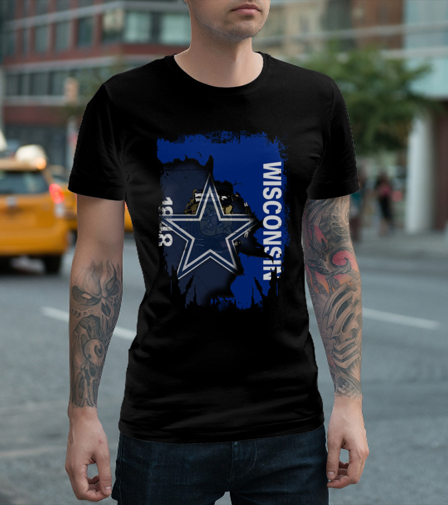 Wisconsin 1848 with Iconic Star Symbol Together T-Shirt