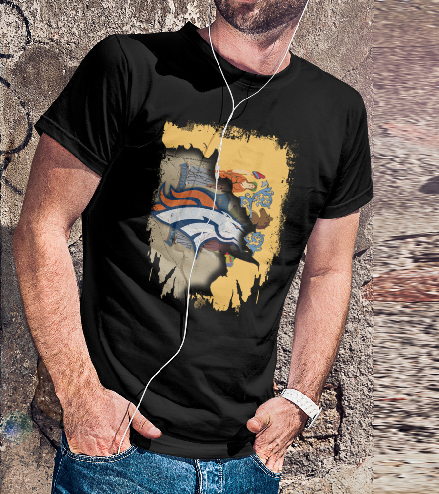 New Jersey And Broncos United Emblem T-Shirt
