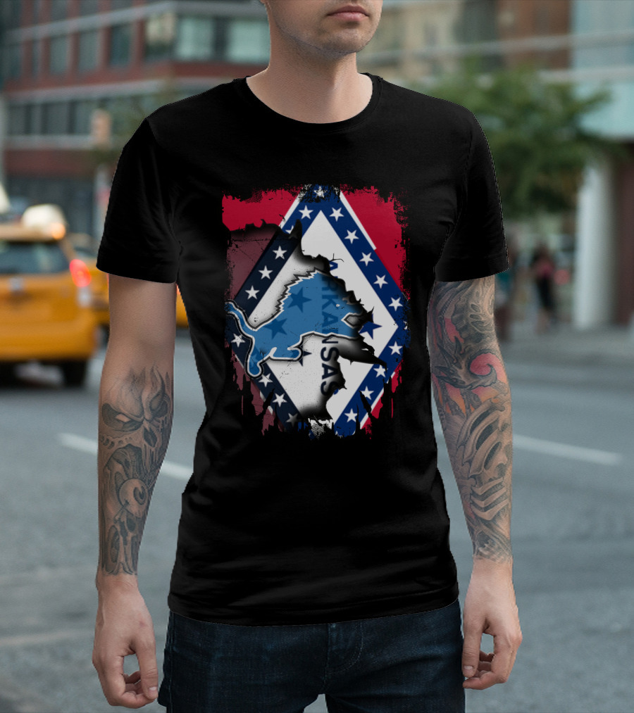 Arkansas Flag With Lions And Stars Iconic T-Shirt