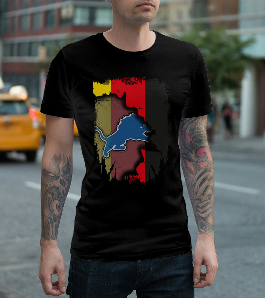 Together Germany Flag With Blue Lions T-Shirt