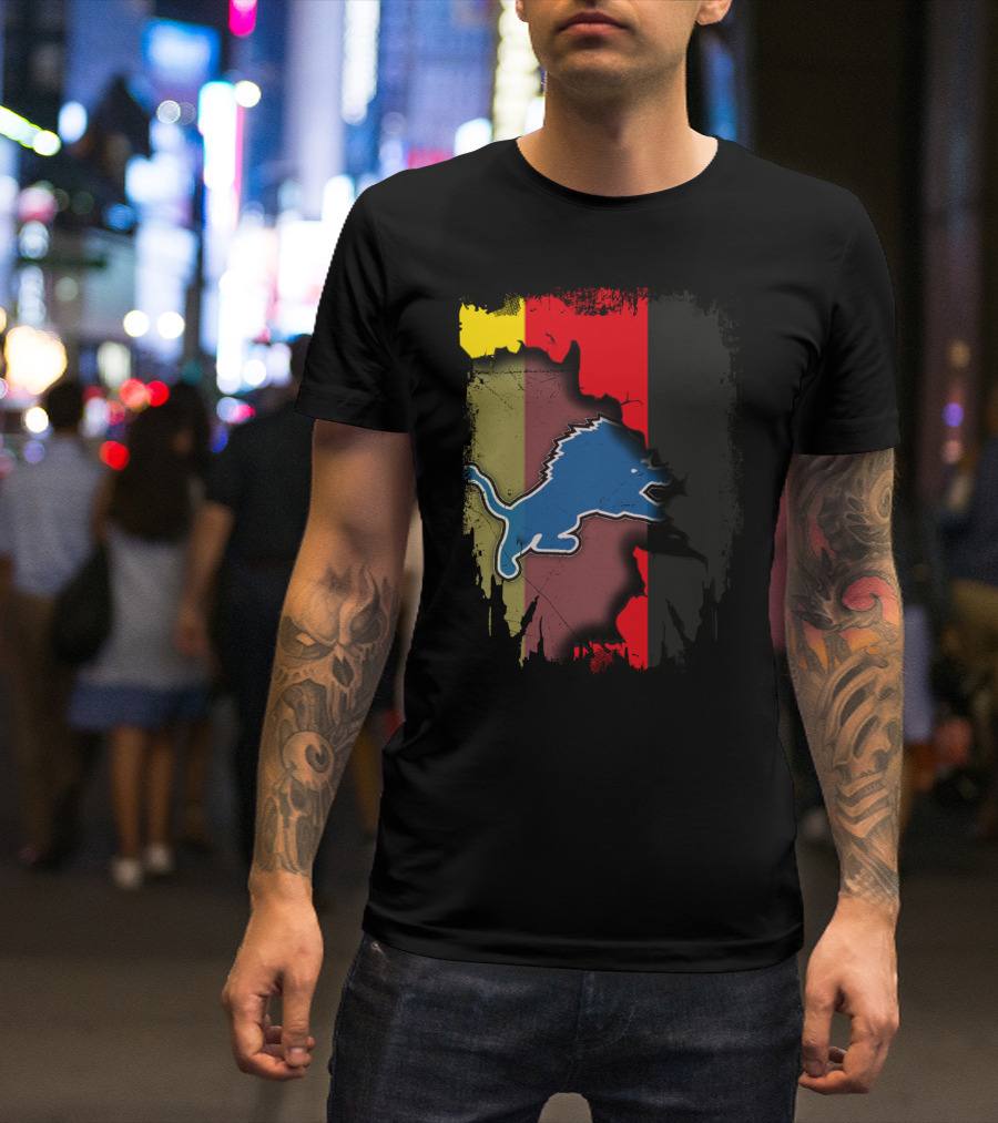 Together Germany Flag With Blue Lions T-Shirt
