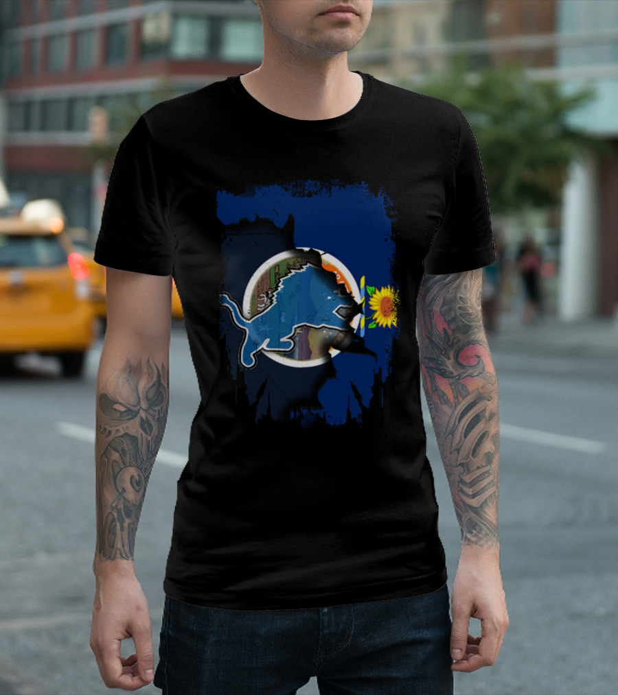 Detroit Lions Kansas Sunflower State Unity T-Shirt