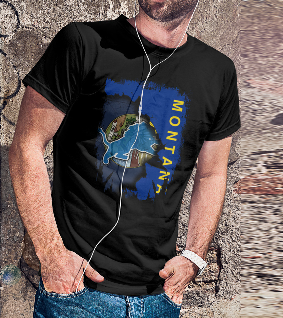 Montana Alliance With Lions Logo And State Emblem T-Shirt