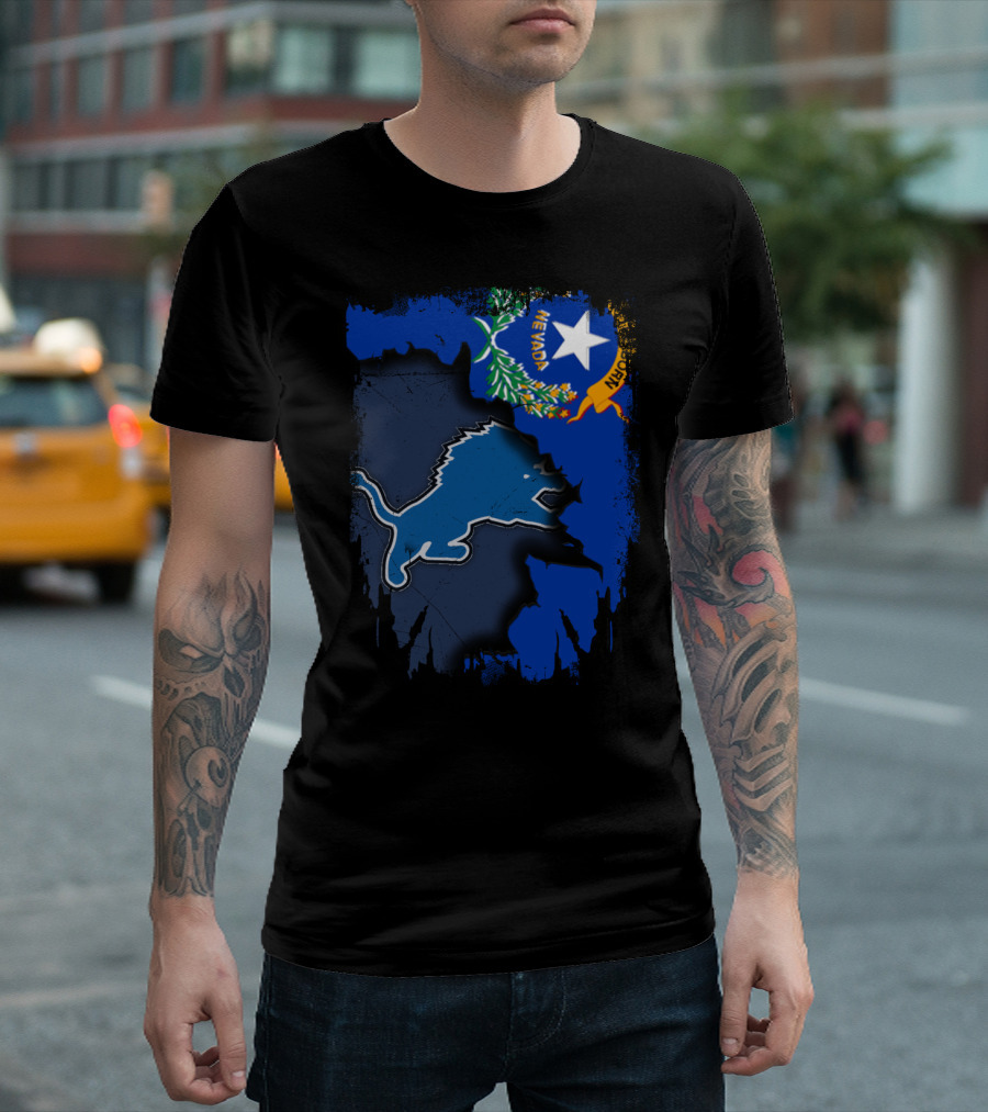 Together Nevada Detroit Lions Nevada State Pride T-Shirt