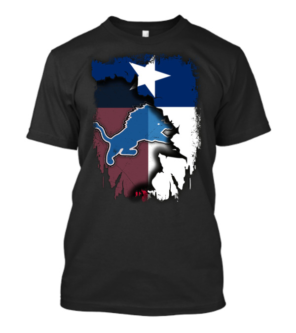 Together Texas Pride With Detroit Lions Emblem T-Shirt