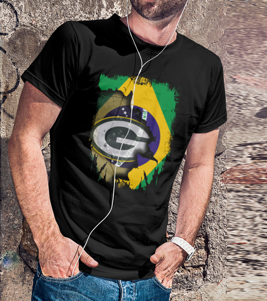 Brazilian Pride Meets Packers Loyalty Fusion T-Shirt