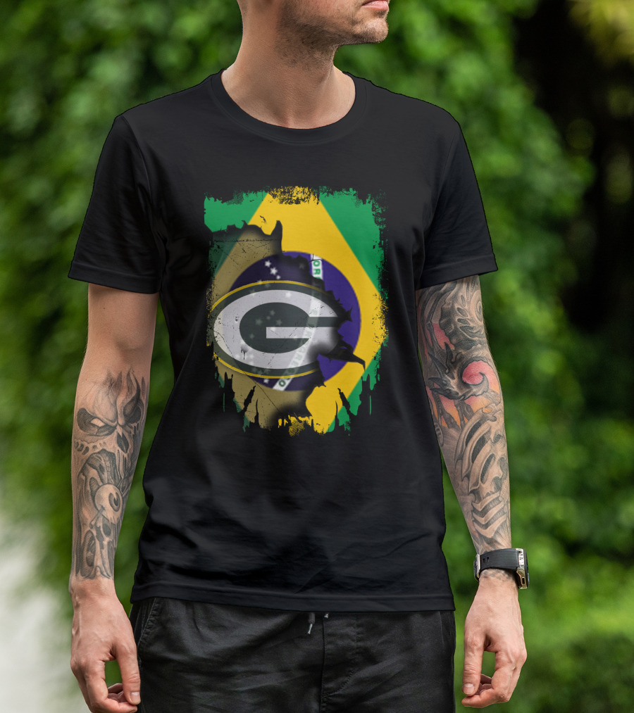 Brazilian Pride Meets Packers Loyalty Fusion T-Shirt