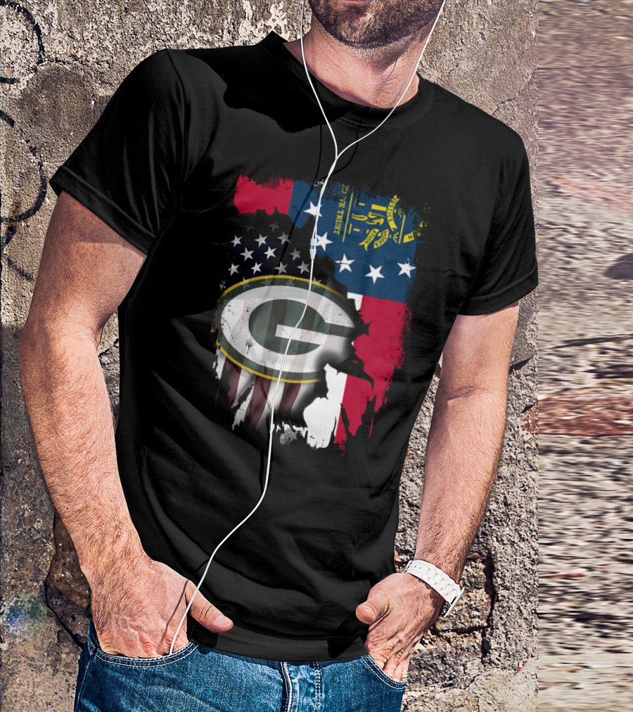 Together With Georgia State Flag And Packers T-Shirt