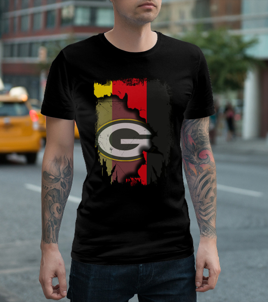 Germany and Packers United Flag Fusion T-Shirt