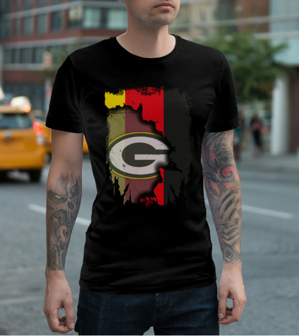 Germany And Packers United Flag Fusion T-Shirt