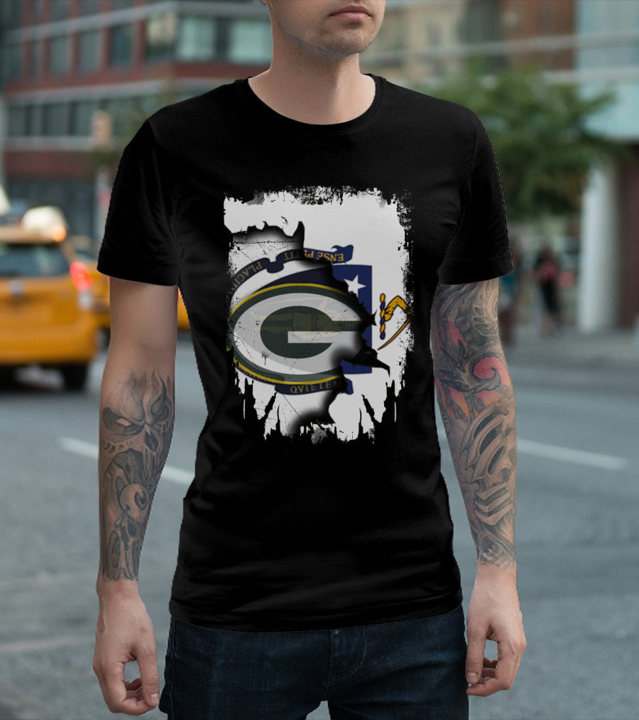 Massachusetts Pride With Packers Logo Integration T-Shirt