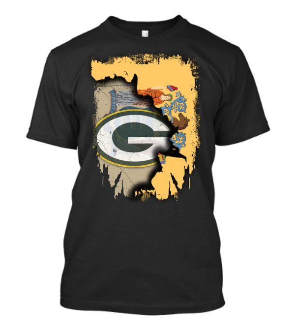 New Jersey State Coat Of Arms Overlay With Green Bay Packers T-Shirt