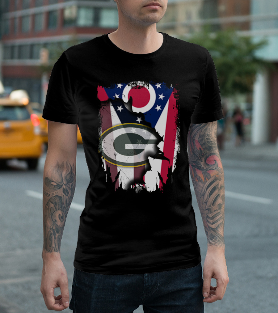 Together Ohio Flag with Green Bay Packers T-Shirt