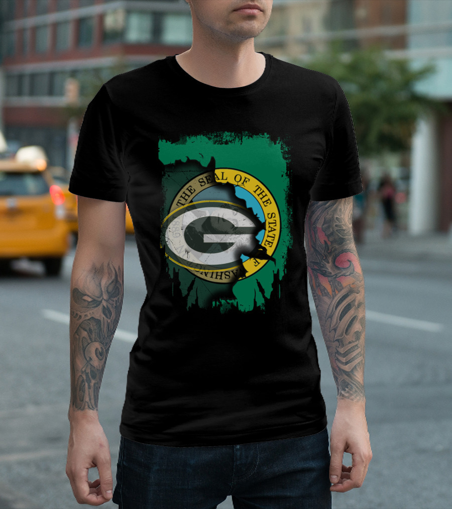 Together Washington State Seal with Packers T-Shirt