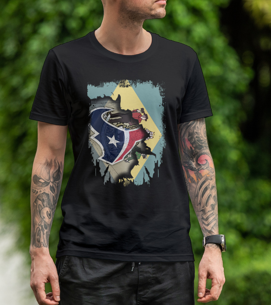 Together Delaware With Texans NFL Collaboration T-Shirt