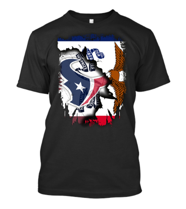 Iowa Flag And Texas Texans Symbol Unity T-Shirt