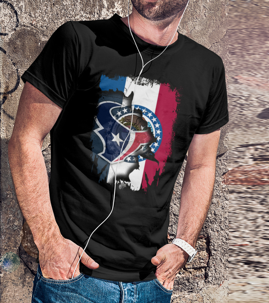 Missouri And Texans United With State Symbols T-Shirt