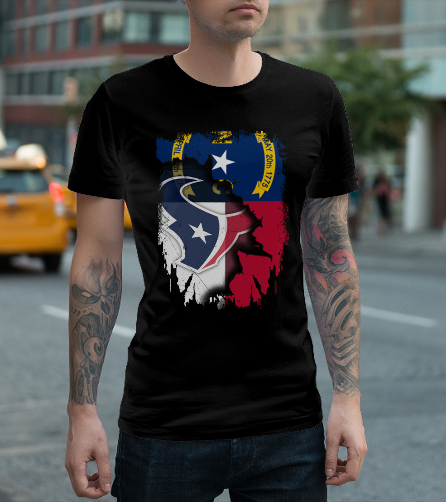 North Carolina And Texans Symbolic Unity With State And Sports T-Shirt