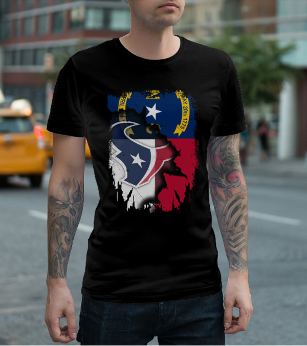 North Carolina And Texans Symbolic Unity With State And Sports T-Shirt