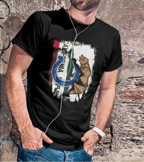 California Republic With Colts Horseshoe Bear T-Shirt