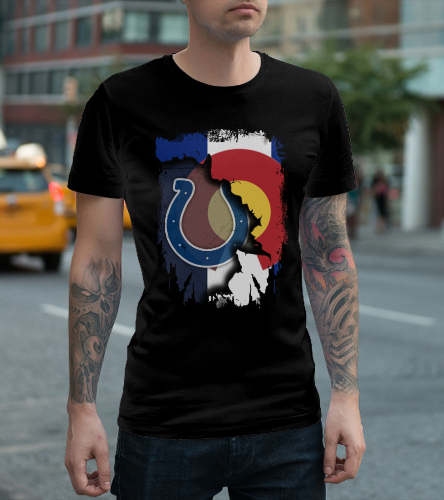 Together Colorado Colts Symbol with Colorado Flag Elements T-Shirt