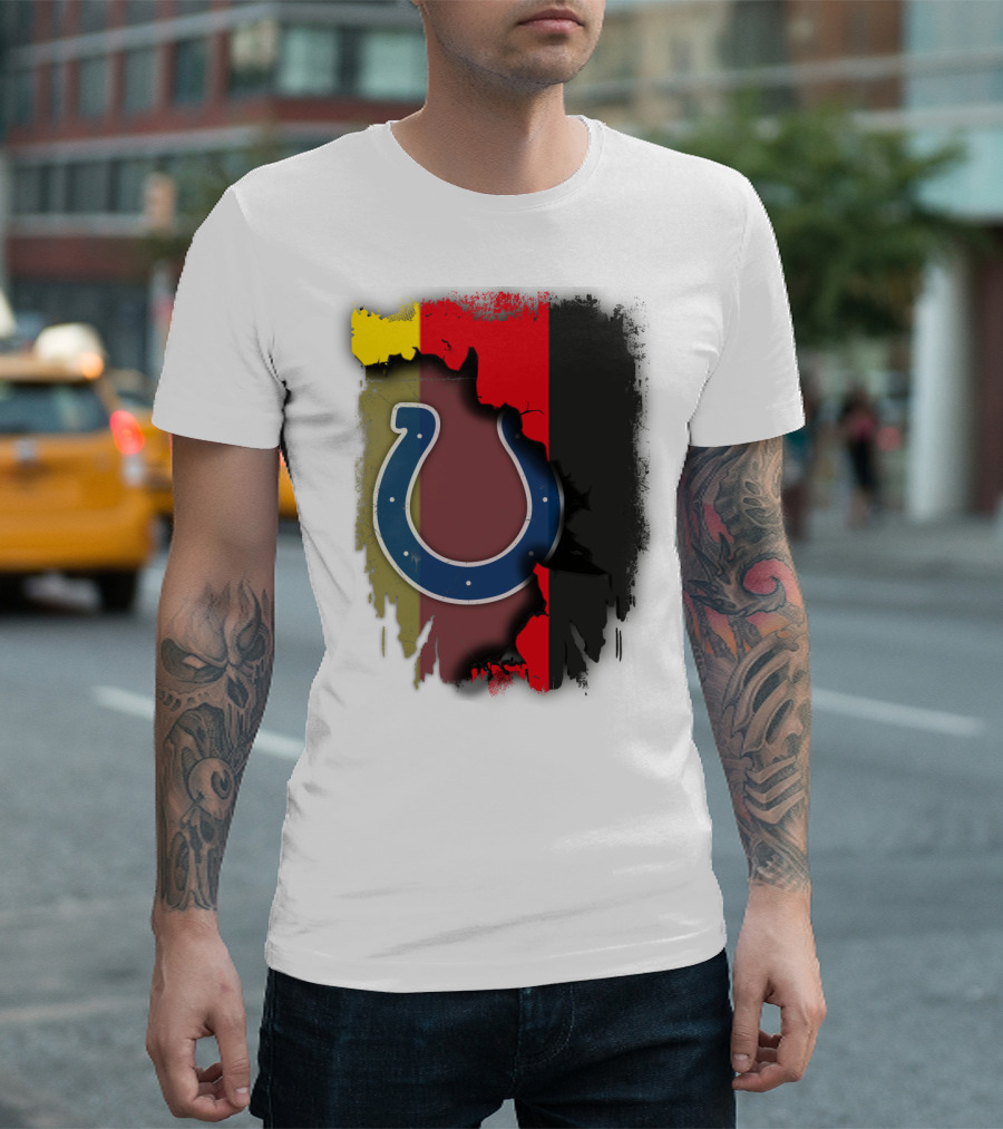 Germany Colors with Colts Horseshoe T-Shirt