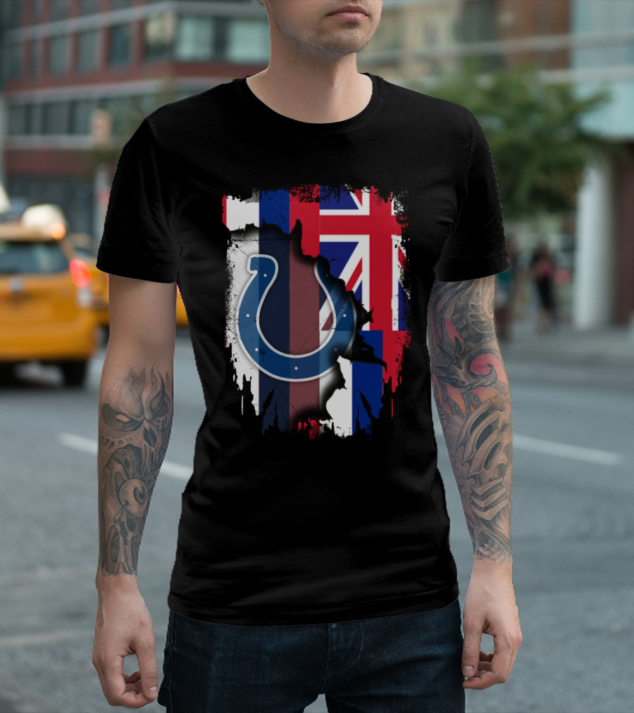 Together Hawaii Colts Horseshoe Union Jack Flag Overlap T-Shirt