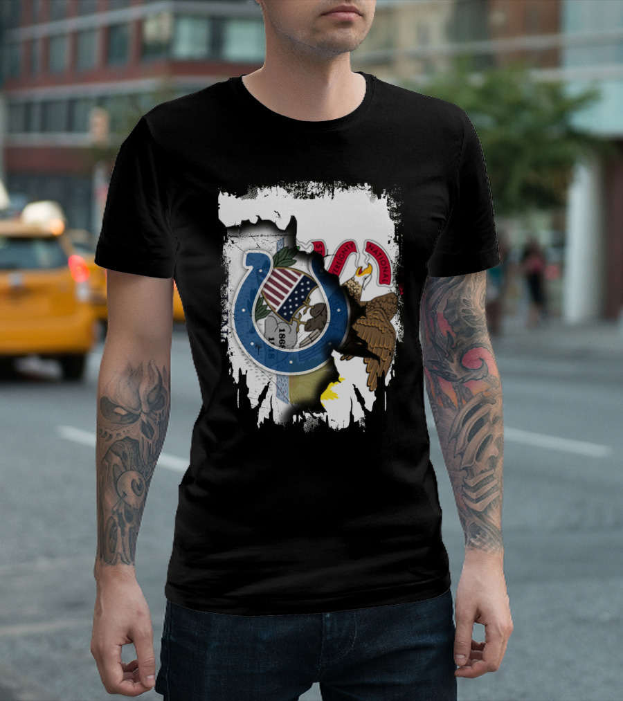 Together Illinois and Indianapolis Colts Unity Emblem T-Shirt
