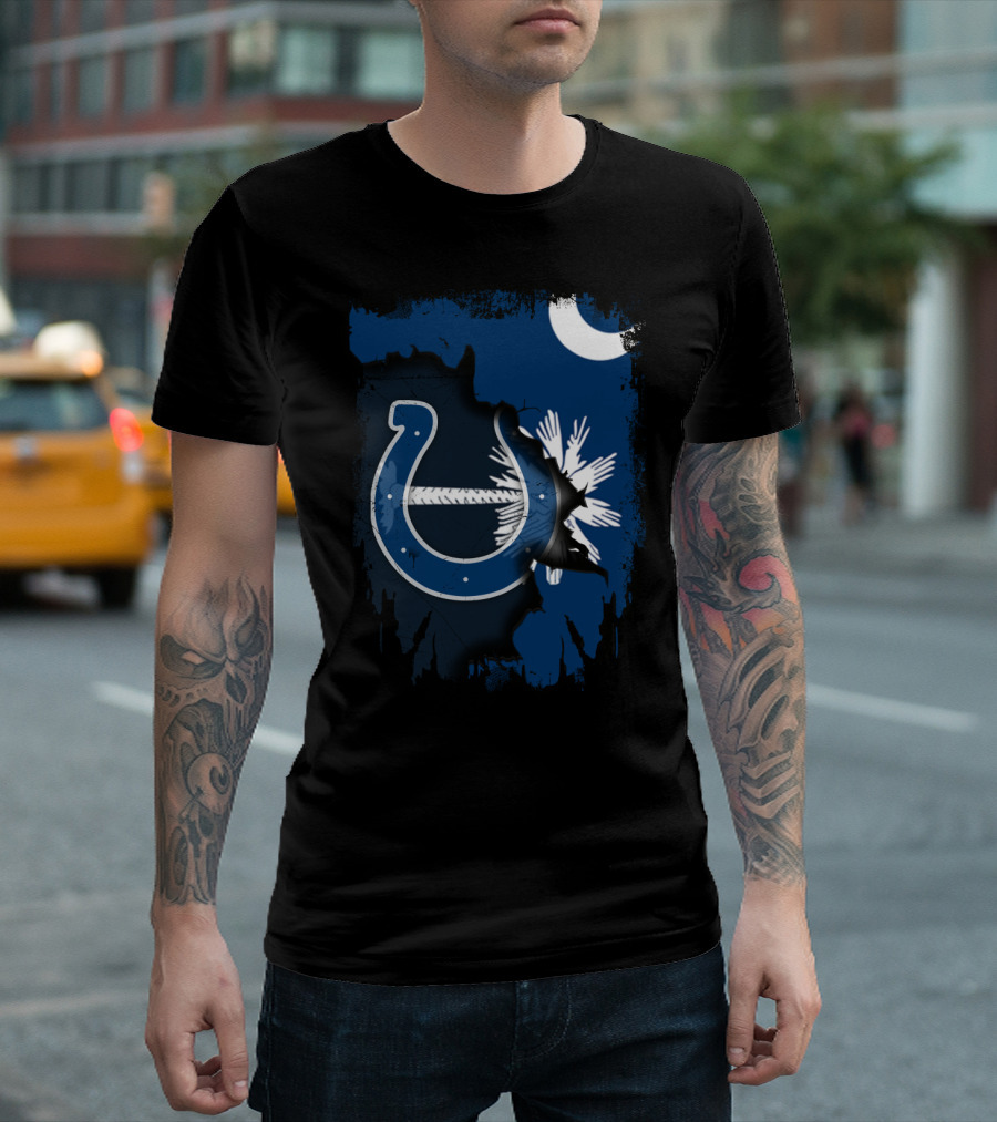 Together South Carolina Colts Palmetto Crescent Flag T-Shirt