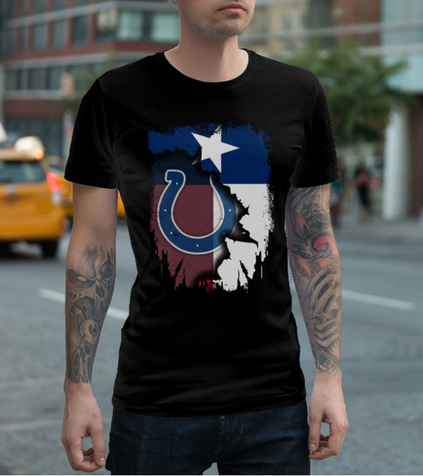 Together Texas Colts Star Flag Fusion T-Shirt