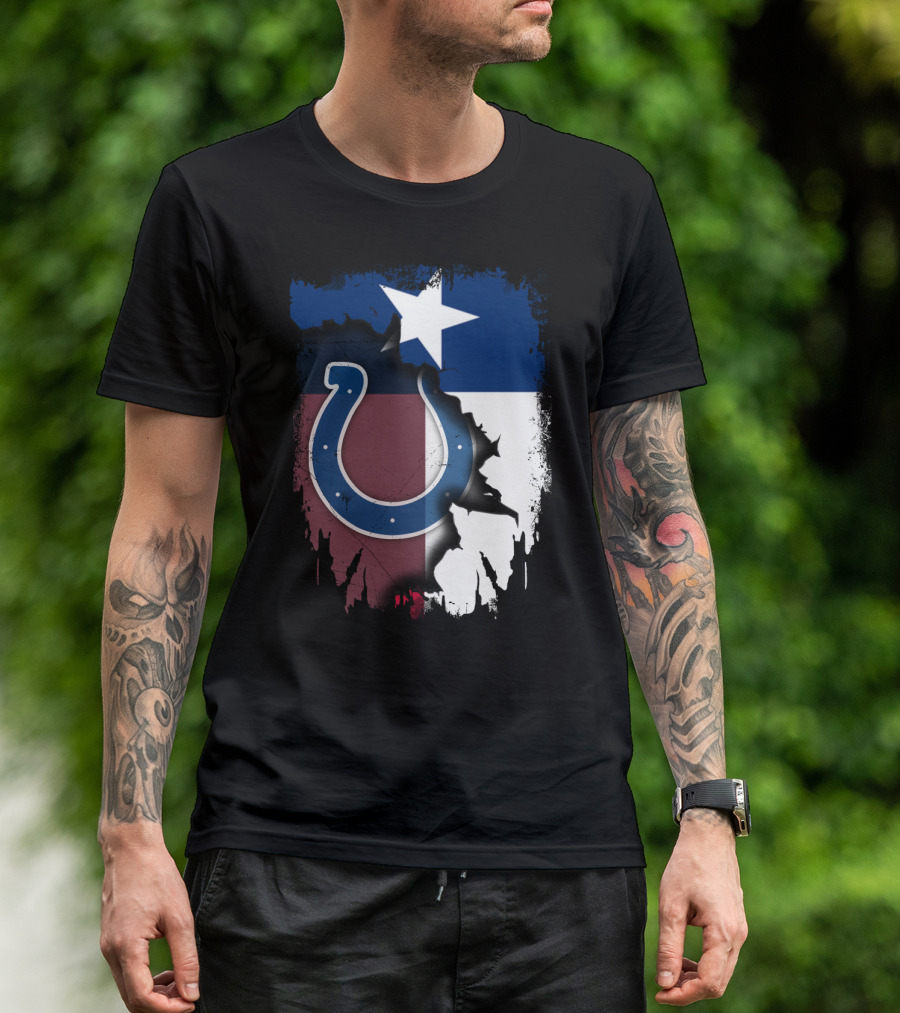 Together Texas Colts Star Flag Fusion T-Shirt