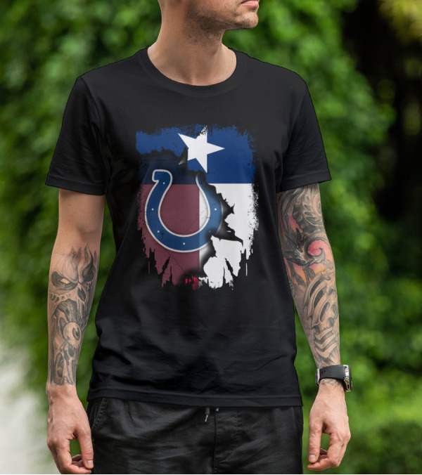 Together Texas Colts Star Flag Fusion T-Shirt
