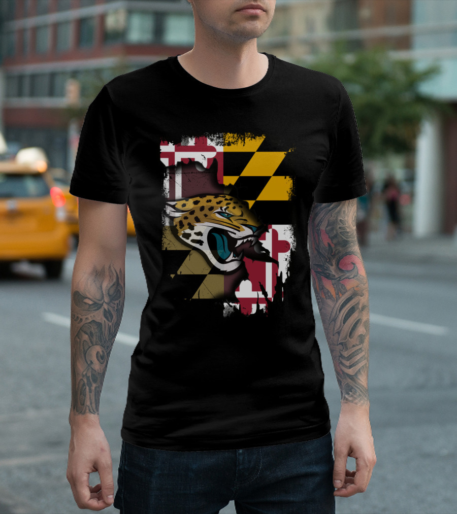 Maryland Pride with Jaguars Roaring Spirit T-Shirt