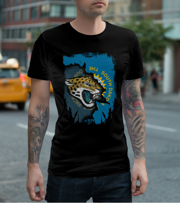 South Dakota State With Jaguars And Flag T-Shirt