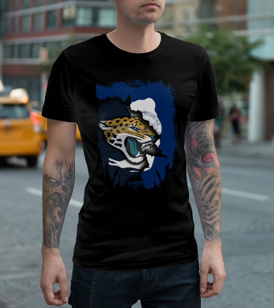 Wyoming State Pride with Jaguars Integration T-Shirt