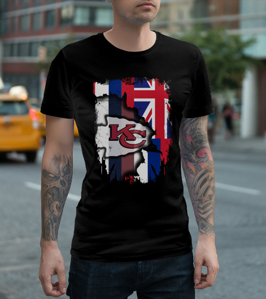Together Hawaii Kansas City Chiefs Union Jack Flag T-Shirt
