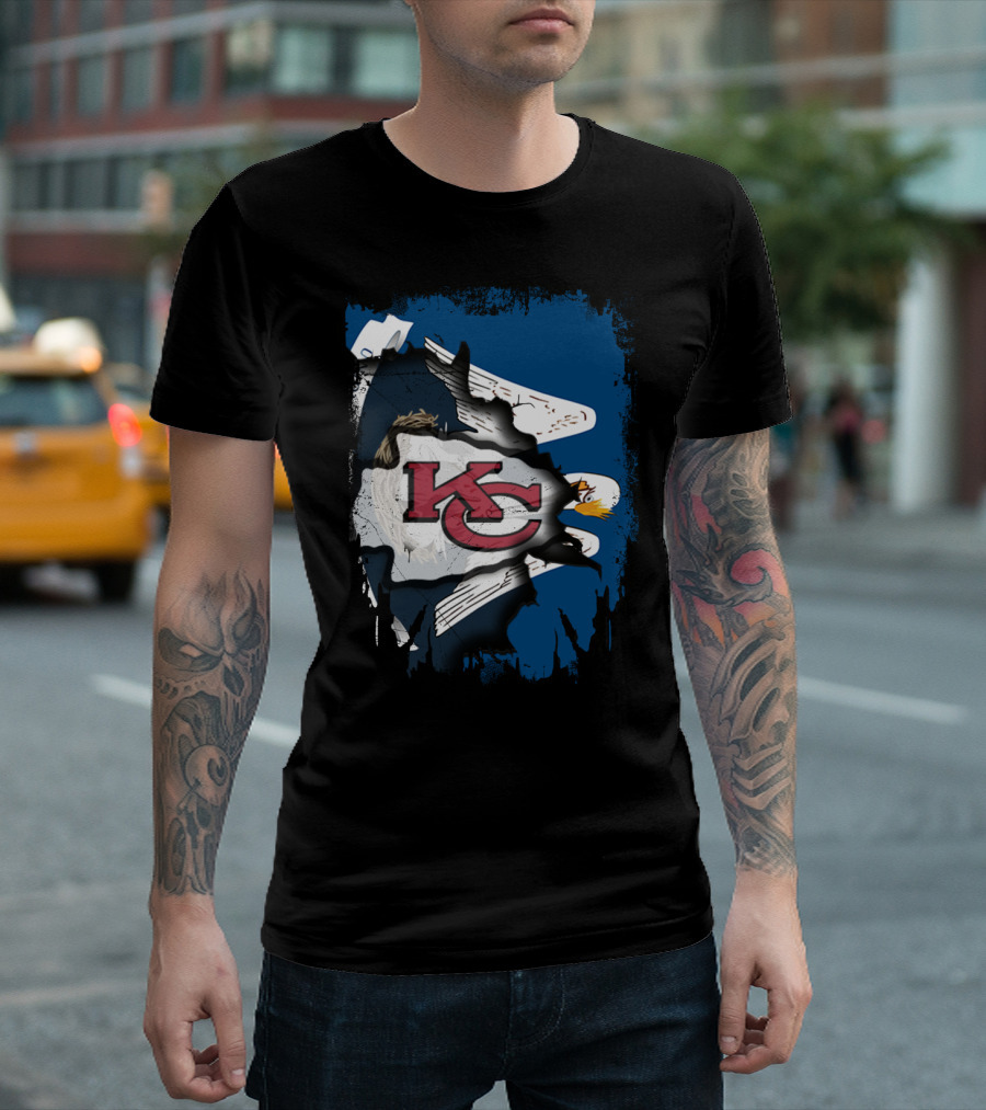 Together Louisiana with Kansas City Chiefs and Bald Eagle T-Shirt