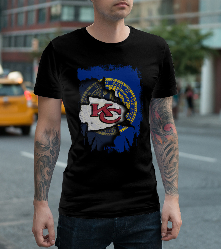 Nebraska State Seal with Kansas City Chiefs T-Shirt