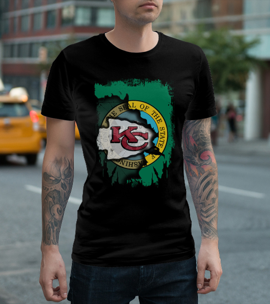 Together Washington State Seal with Kansas City Chiefs T-Shirt