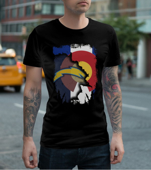 Together Colorado Chargers Flag Fusion T-Shirt