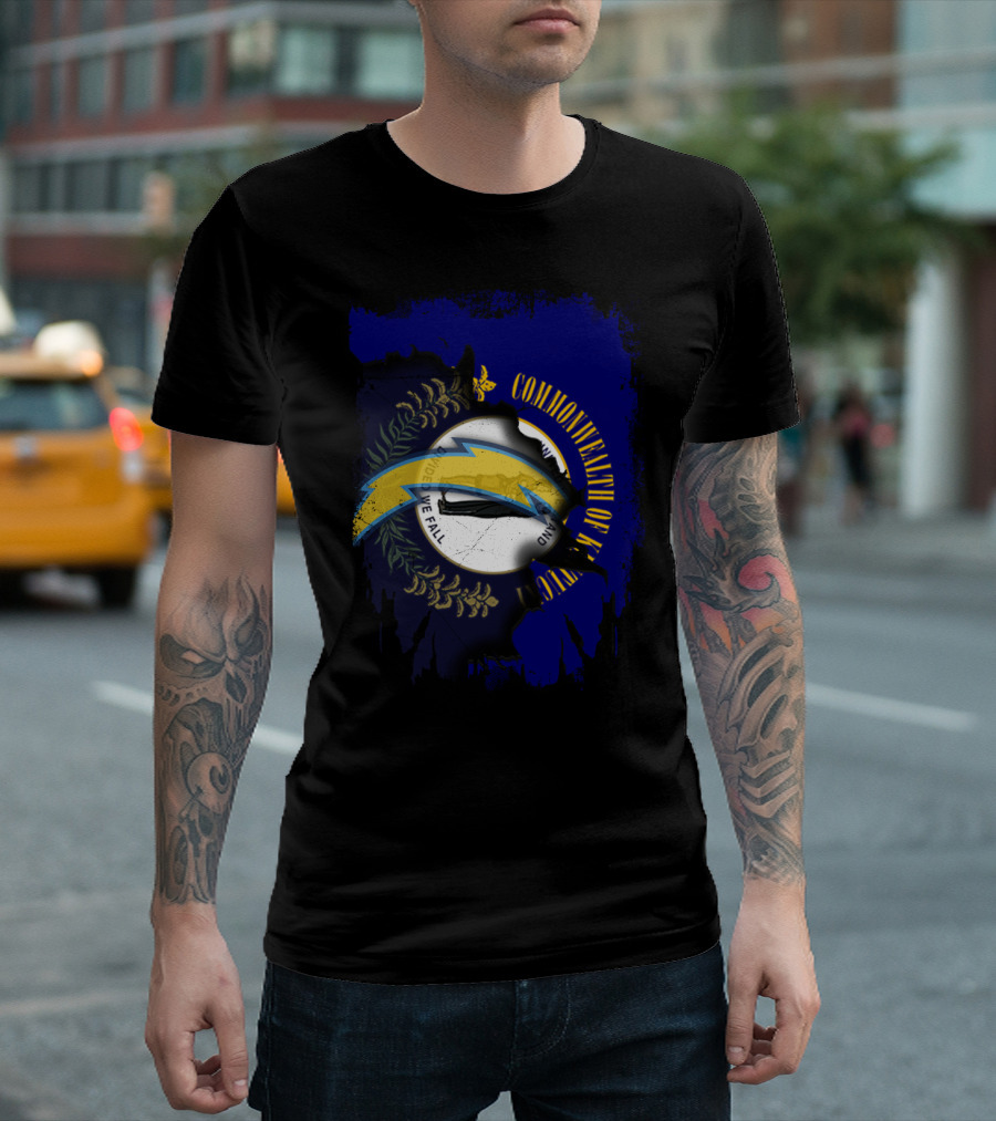 Commonwealth Of Kentucky Chargers United We Stand T-Shirt