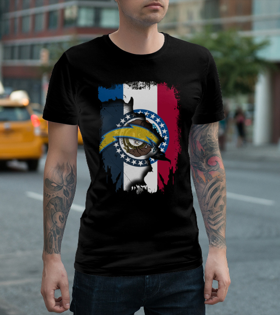 Together Missouri Chargers Flag Emblem T-Shirt