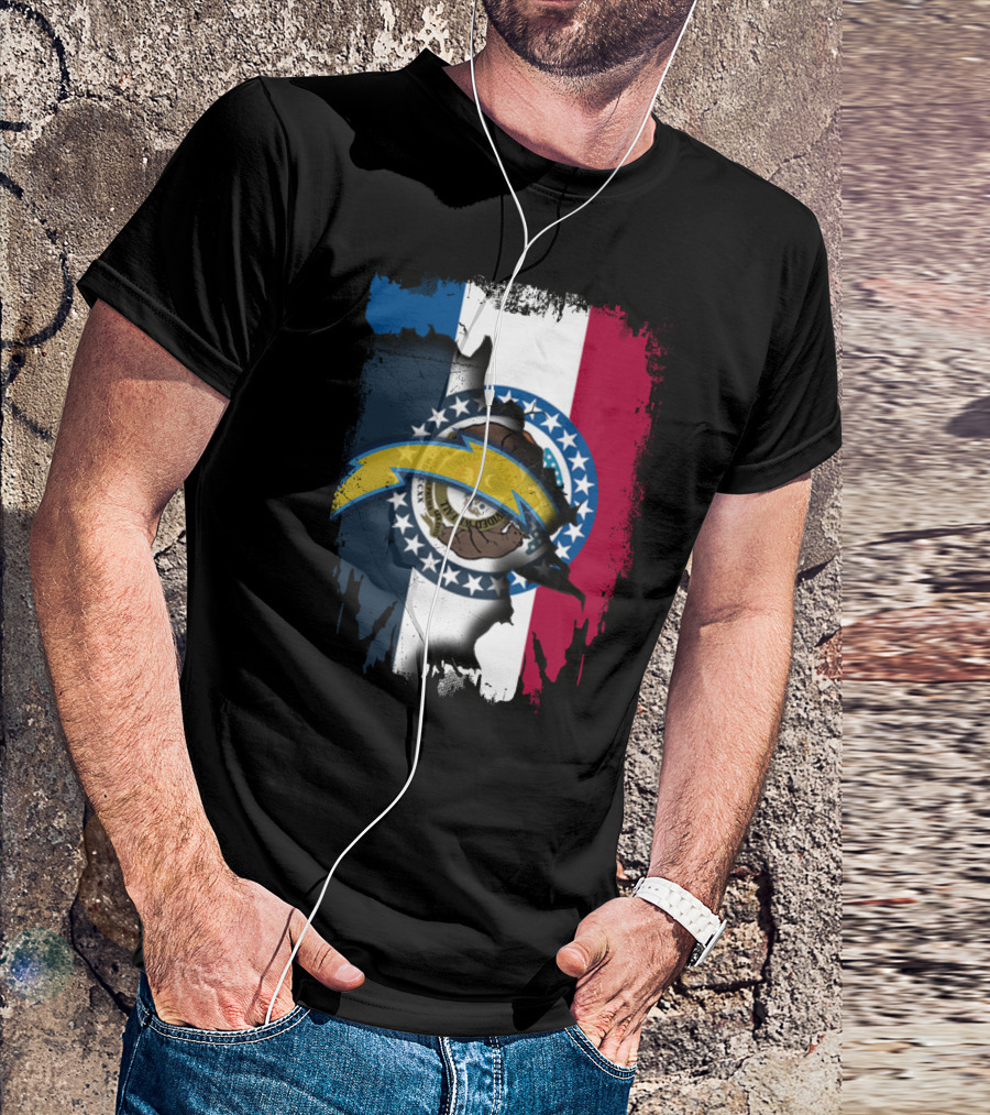 Together Missouri Chargers Flag Emblem T-Shirt