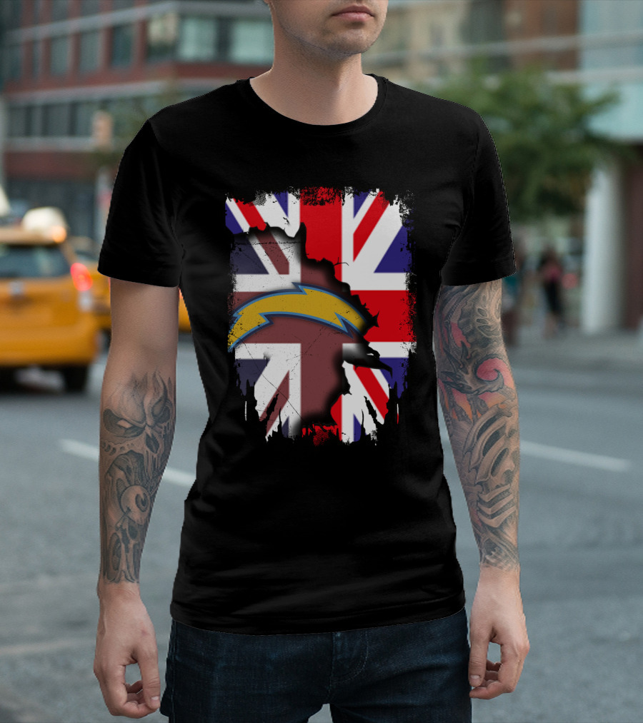 Together United Kingdom Flag with Chargers T-Shirt