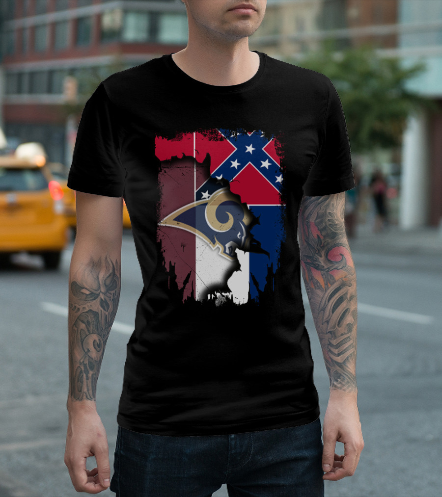 Together Mississippi Rams Confederate Flag T-Shirt