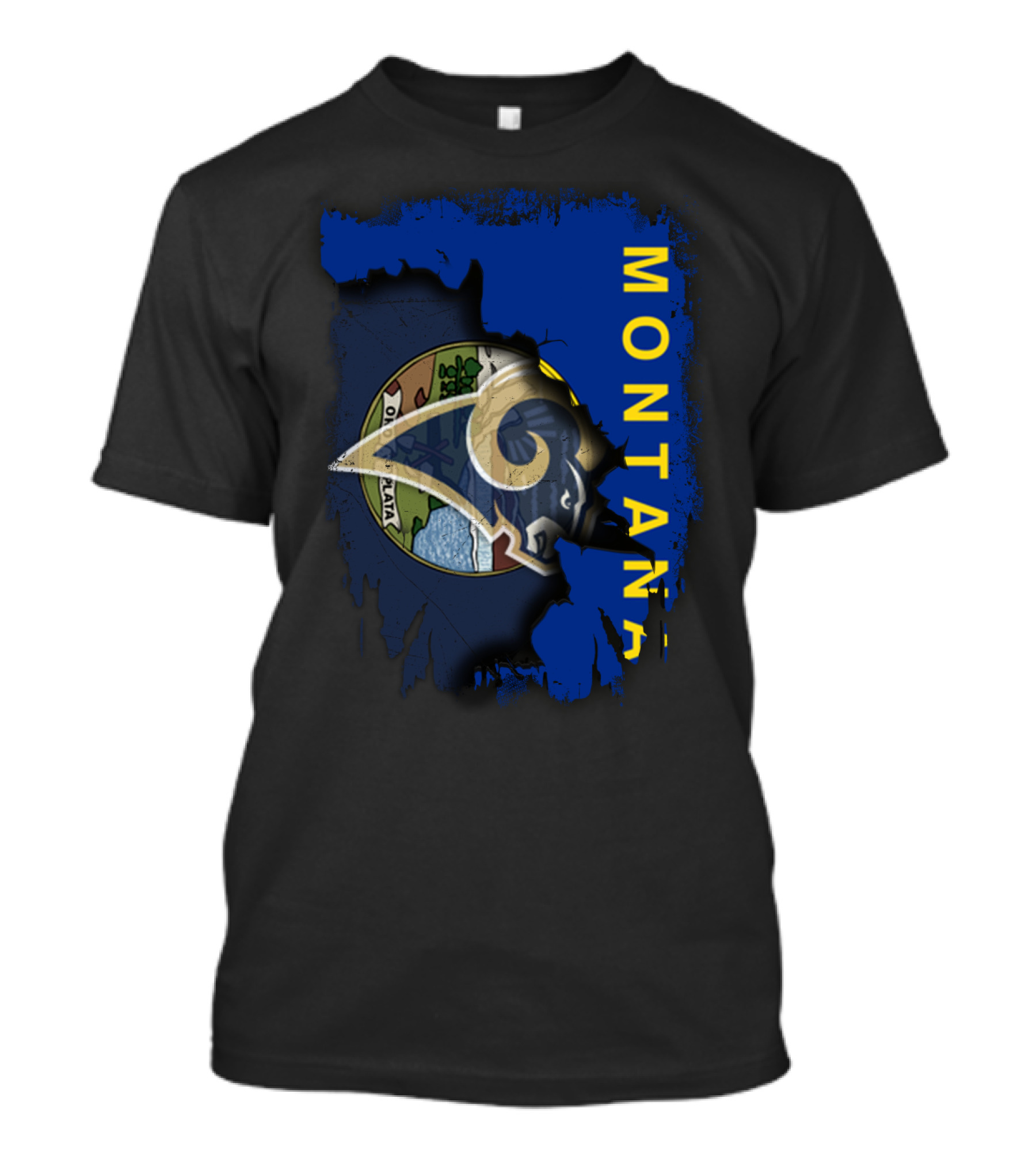 Montana Rams Emblem With State Seal T-Shirt