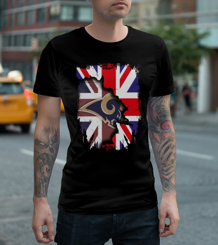 Together United Kingdom Los Angeles Rams Union Flag Fusion T-Shirt