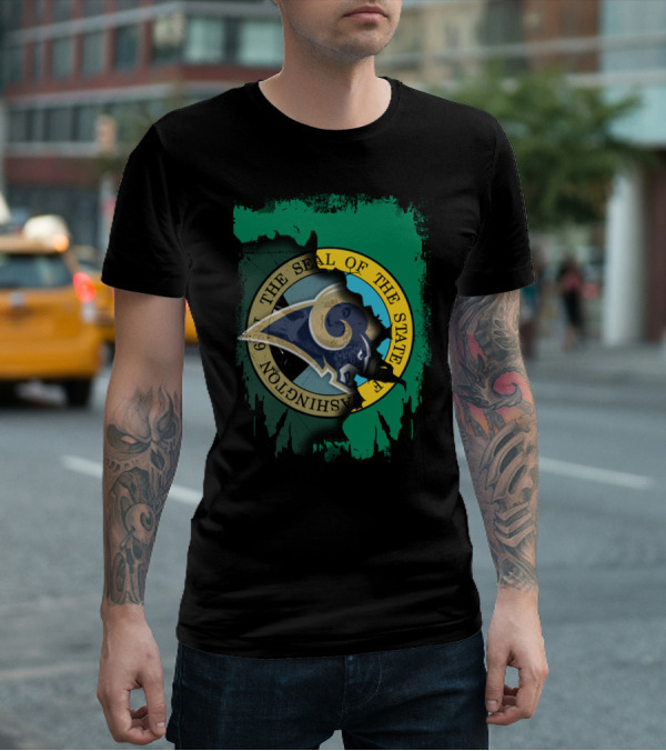 Together Washington State Seal With Rams T-Shirt
