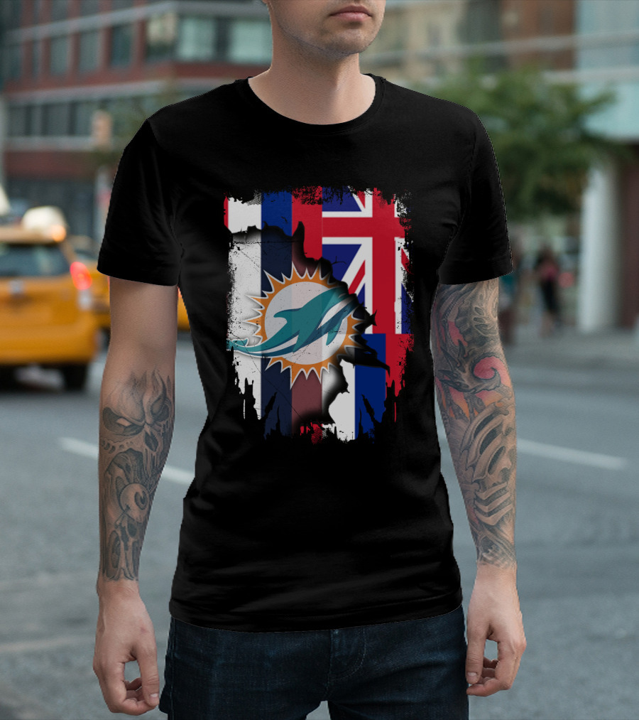 Hawaii Dolphins United Flag Fusion T-Shirt